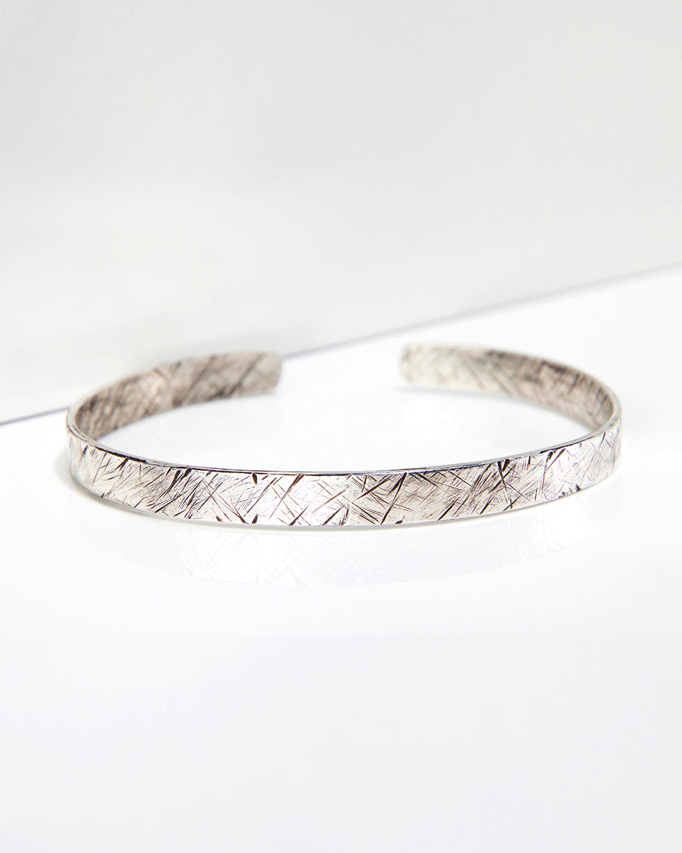 Distressed Silver Cuff