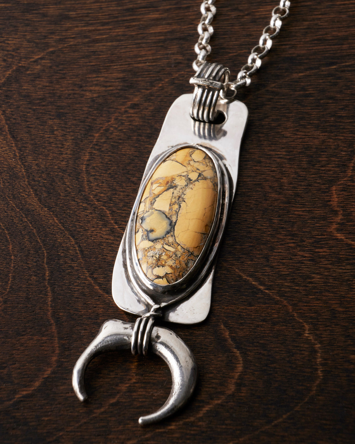 One of a Kind - Crescent Jasper Pendant - SOLD